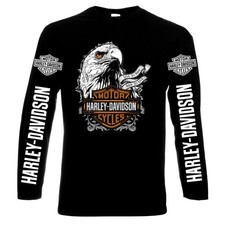 Harley Davidson, t-shirt uomo manica lunga, 100% cotone