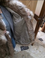 Pelliccia vintage di vera volpe argentata della Groenlandia MISURA L