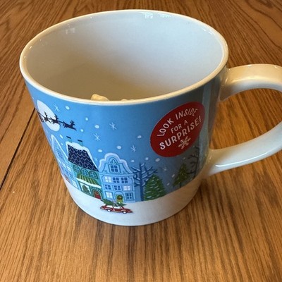 Target Wondershop Christmas Holidays Blue Coffee Mug Surprise Snowflake Inside