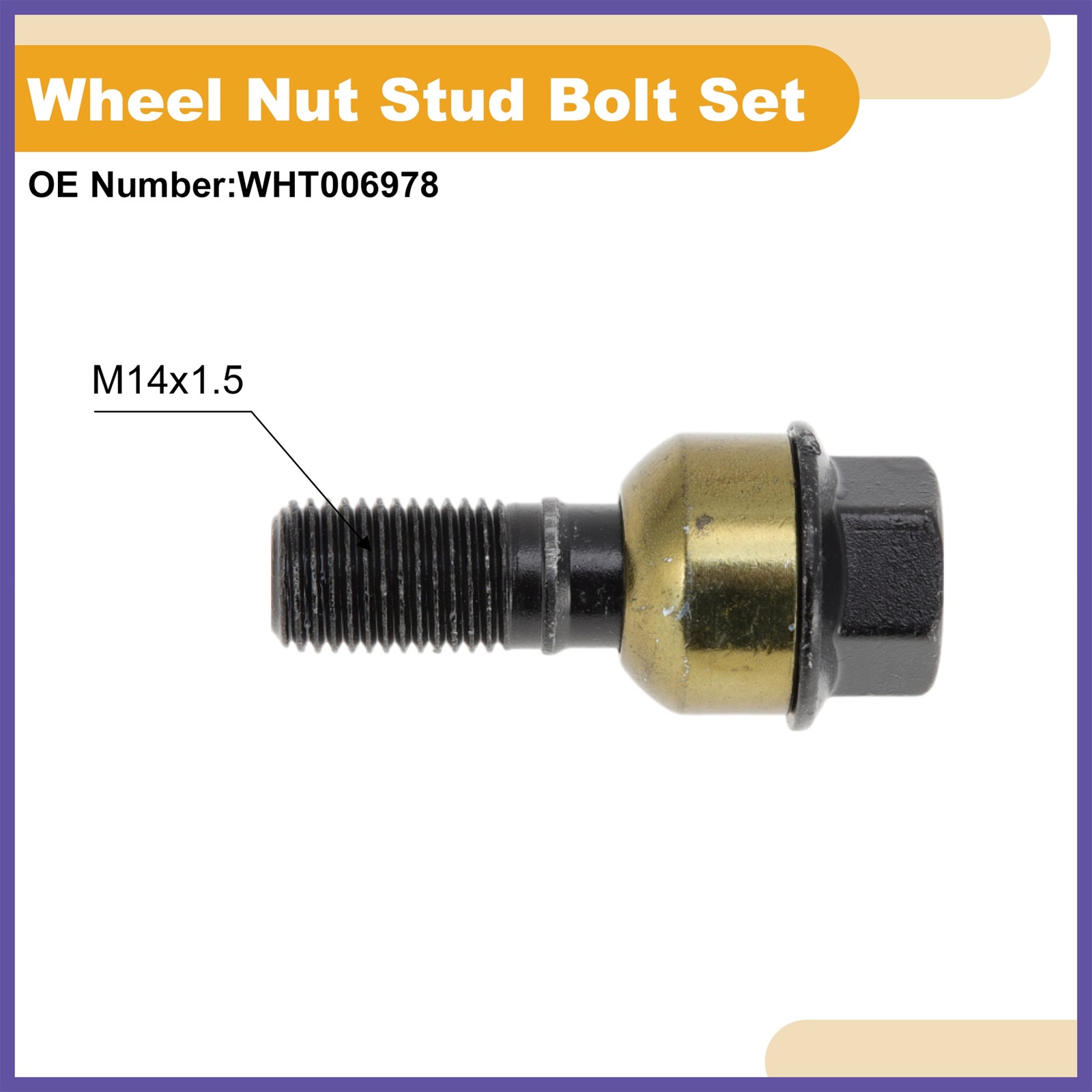 M14x1.5 Wheel Lug Stud for Porsche 718 Boxster 2.0L/H4 2.5L 17 5 Pcs