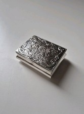 Historische alte Silber Deckeldose - Tabatiere / kleine Schmuckschatulle D&ouml;schen