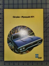 1971 Chrysler Plymouth Brochure Original Satellite Cuda Duster Fury Road Runner