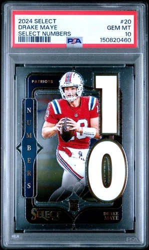 2024 PANINI SELECT SELECT NUMBERS #20 DRAKE MAYE ROOKIE RC PSA 10