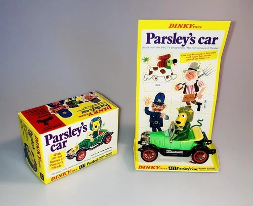 Vintage Dinky Toy  477  Parsley’s Car  UK BBC TV  Morris Oxford  old store stock