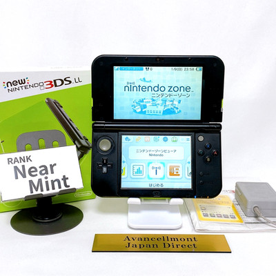 【Near Mint】【Dual IPS】New Nintendo 3DS XL LL Lime Black Console Japan Tested Rare