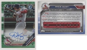2019 Bowman Chrome Prospect Green Refractor /99 Andrew Knizner Rookie Auto RC