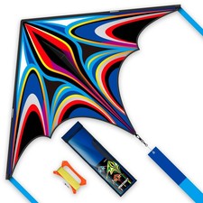 Kite, Large Delta Kites for Kids and Adults, Easy to Fly Rainbow Kites, Durab...