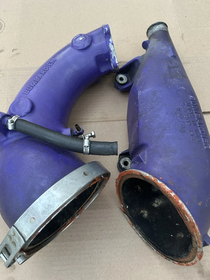 1996 Sea Doo Xp 787 Complete Oem Exhaust Pipe White GTX GSX SPX Purple - Image 2 of 3