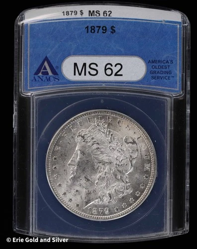 1879 $1 Morgan Silver Dollar ANACS MS 62