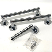 Set of 3 modern wall-mounted bathroom accessories NEW