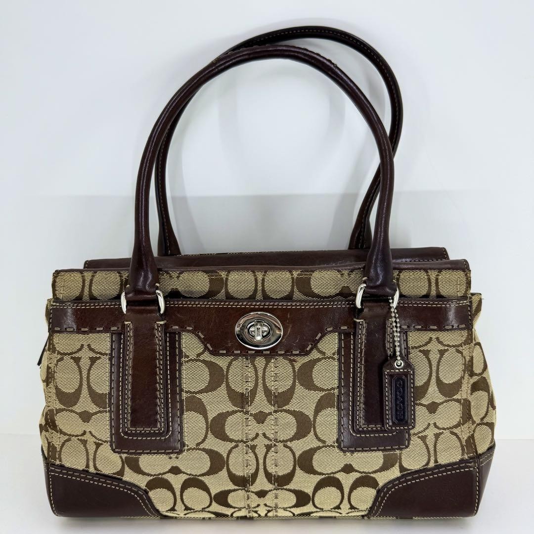 Coach Signature 292 Genuine Leather Pre-Owned Handbag