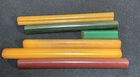 6 Bakelite Rods Partials Heart Shaped for Jewelry Making Vintage Old 132 grams