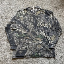 Vintage 90s Jerzees Outdoors RealTree Camo Longsleeve Shirt Size Large
