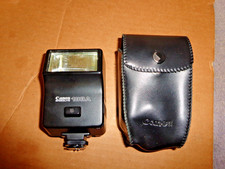 VTG CANON FD CAMERA SLR SPEEDLITE 188A SHOE MOUNT FLASH UNIT WITH PROTECTOR BAG