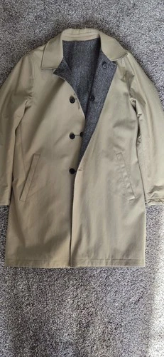 BROOKS BROTHERS REVERSIBLE GABARDINE COTTON WOOL TRENCH COAT 38R image 5