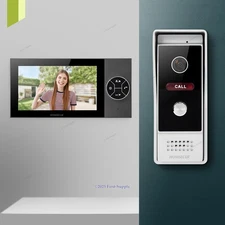 HOMSECUR 7" 4 Wire 1080P Video Door Phone Call Intercom Night Vision Door Unlock