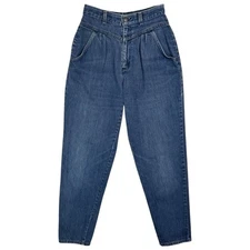 Vintage Levi’s High Rise Pleated Jeans 26 4 Size 8 Yoke Waist Mom Taper USA 90s