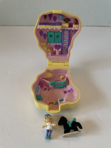 Vintage Bluebird Polly Pocket 1994 Pony Ridin Riding Horse Head Compact Complete - Picture 1 of 7