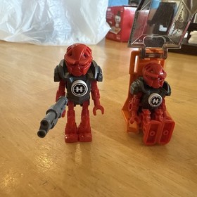 4 - LEGO Furno Mini Red Armor 44029 Blue Head Hero Factory Bionicle Minifigures