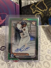 2024 Bowman Chrome Prospect Auto Waner Luciano Green Refractor /99
