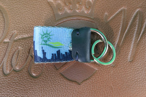 LIBERTY NATIONAL Golf Club Peter Millar KEY RING fob belt handcrafted leather L3