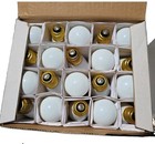 Lot Of 100  Brass Base MIDWAY BRAND - WHITE BULBS 130 volt 11 Watts NEW — photo 3