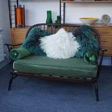 Vintage Ercol 203 Windsor 2 Seater Golden Dawn Sofa Dark Mid Century Refinished