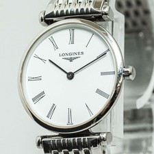 NEAR MINT LONGINES La Grande Classique L4.209.4 Quartz Roman Silver 24mm Women