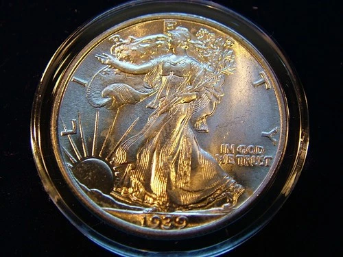 1939 WALKING LIBERTY HALF DOLLAR BU MS FULL HAND