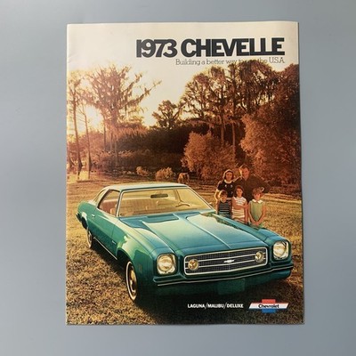 1973 Chevrolet Chevelle Laguna Malibu Deluxe - 16-seitiger farbiger Verkaufsprospekt