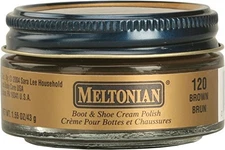 Meltonian shoe cream, 120 Brown. oil based with beeswax, restors, and  protects