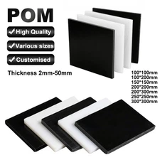 Acetal POM Sheet Polyacetal Engineering Plastic Plate 2-50mm Thick White Black