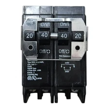 NEW Eaton BR BRD220240 20A/40A 4P 120/240V Thermal Magnetic Circuit Breaker