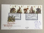 1977 Post Office British Wildlife FDC with full Set Of Stamps Army And Navy Pmk.