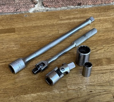 Vintage Proto USA Steckschlüssel & Stangen drehbare Steckschlüssel & Adapter altes Werkzeug