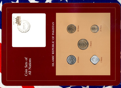Coin Sets of All Nations Pakistan 1984-1986 UNC 1 Rupee 50,25 Paisa 1986 5P 1985