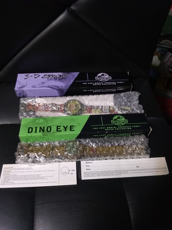 1997 Burger King Jurassic Park The Lost World 2 New Watches Dino Eye 3D Stego