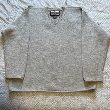 Abercrombie  Fitch Performance Gray Sweater Y2K Vintage Men's Large 100 Wool