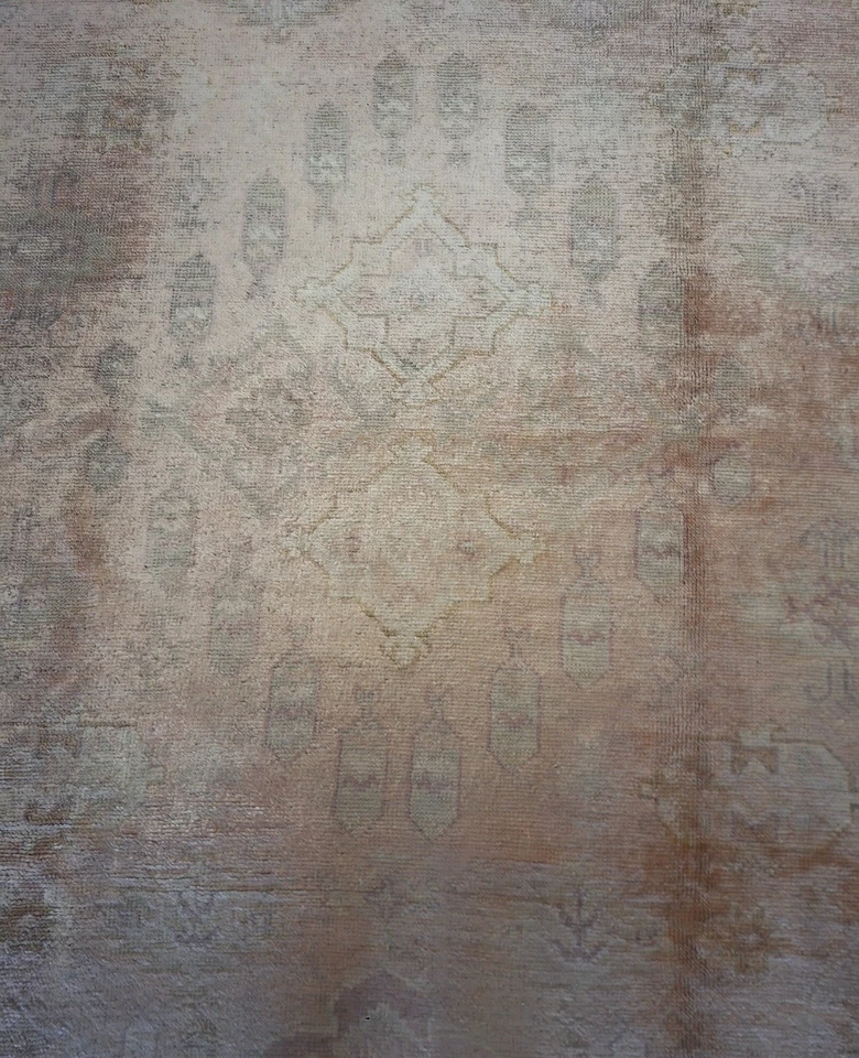 Oushak turco alrededor de 1920 8 ft2 por 11 ft4 Foto 3 de 4