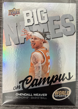 2025 World of Sports Vol 2 Chendall Weaver - Texas #BNC-CW Big Names On Campus