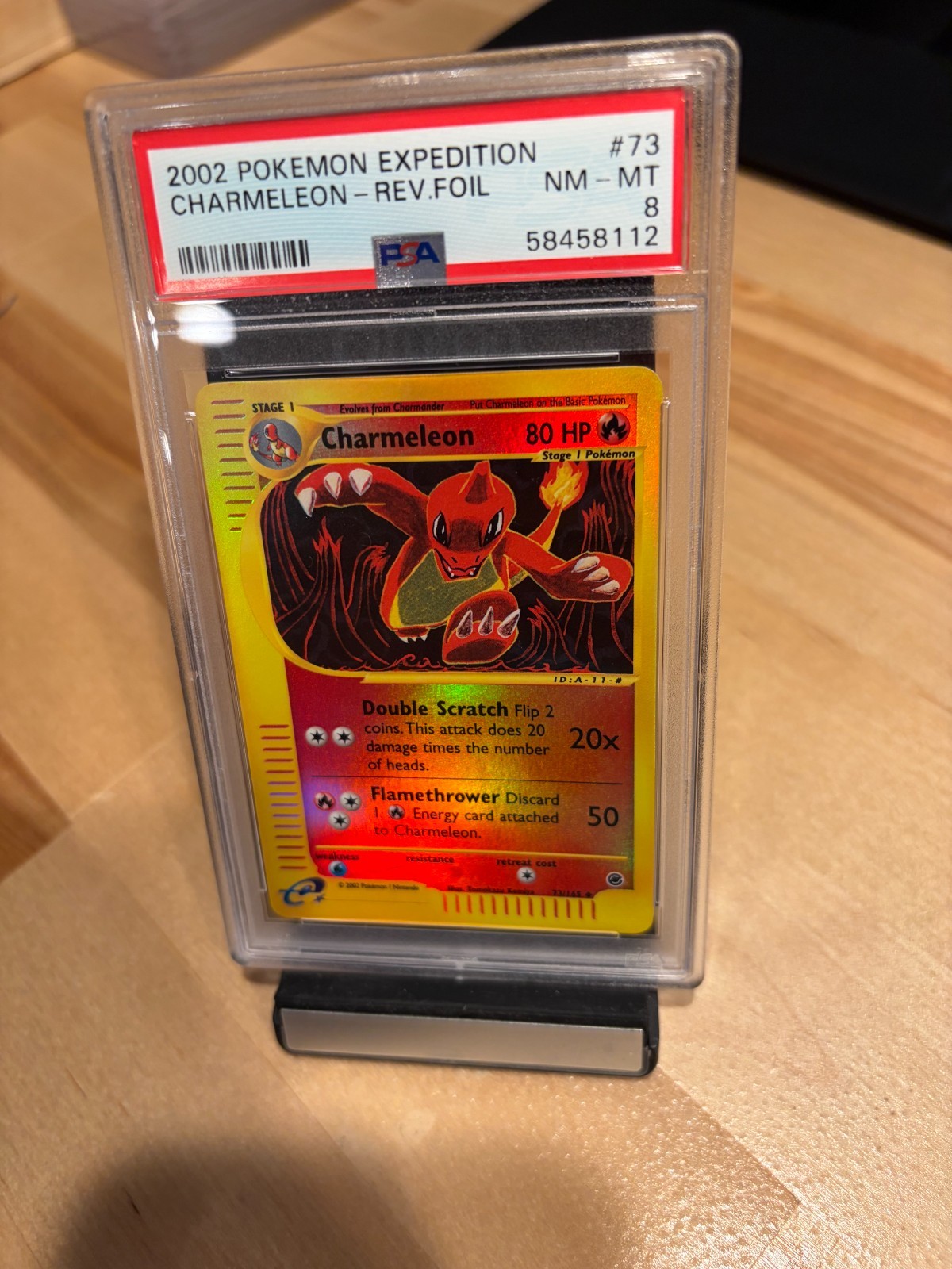 Pokemon Charmeleon Expedition Reverse Holo #73 PSA 8 NM-MT