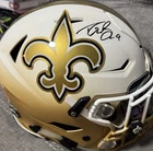 Drew Brees Autographed New Orleans Saints Helmet Beckett Super Bowl XLIV