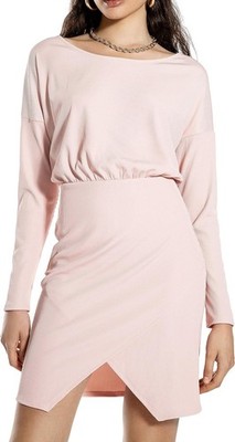 Ivy Revel DE Damen Rib Mini Kleid Freizeitkleid, Rosa (Blush), XS