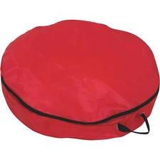 St Nick’s Choice Christmas 6'' x 30" Red Wreath Storage Bag w/ Carry Handle