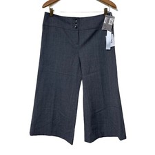 Classiques Entier Concrete Gray Womens Sz 8 Wide Crop Dress Pants NWT 138