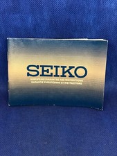 Vintage Livret GARANTIE Mondial Montre SEIKO SPORTURA CHRONOGRAPH 7T04-0AL0 2015