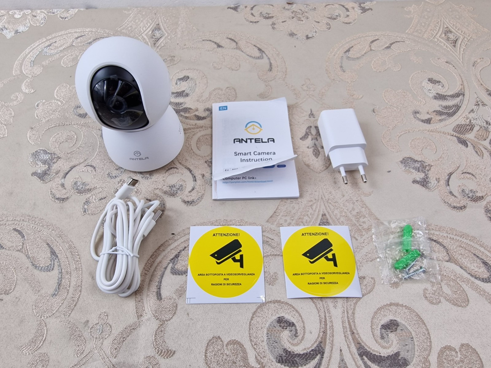3x ANTELA Indoor Surveillance Camera, 2.4GHz/5GHz, 1080P WiFi Indoor Camera 355°