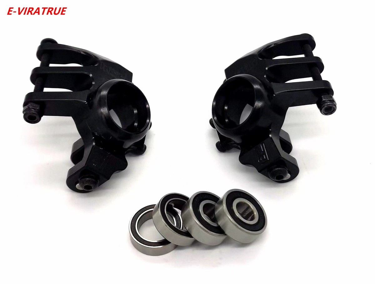 Treal 7075 Aluminum Front Steering Knuckles For Axial RBX10 Ryft RC Truck (Orange)