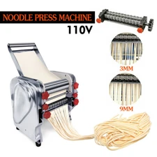 USA Commercial Electric Dough Roller Sheeter Noodle Pasta Dumpling Maker Machine