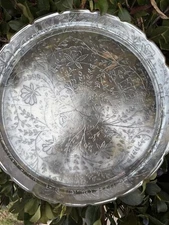 Floragold Louisa Jeanette Glass Co 1950's Carnival Glass Platter 13 1/2" Vintage